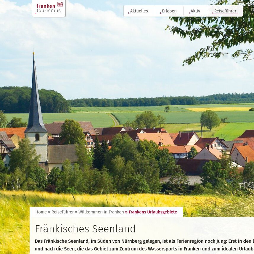 Screenshot Fränkisches Seenland